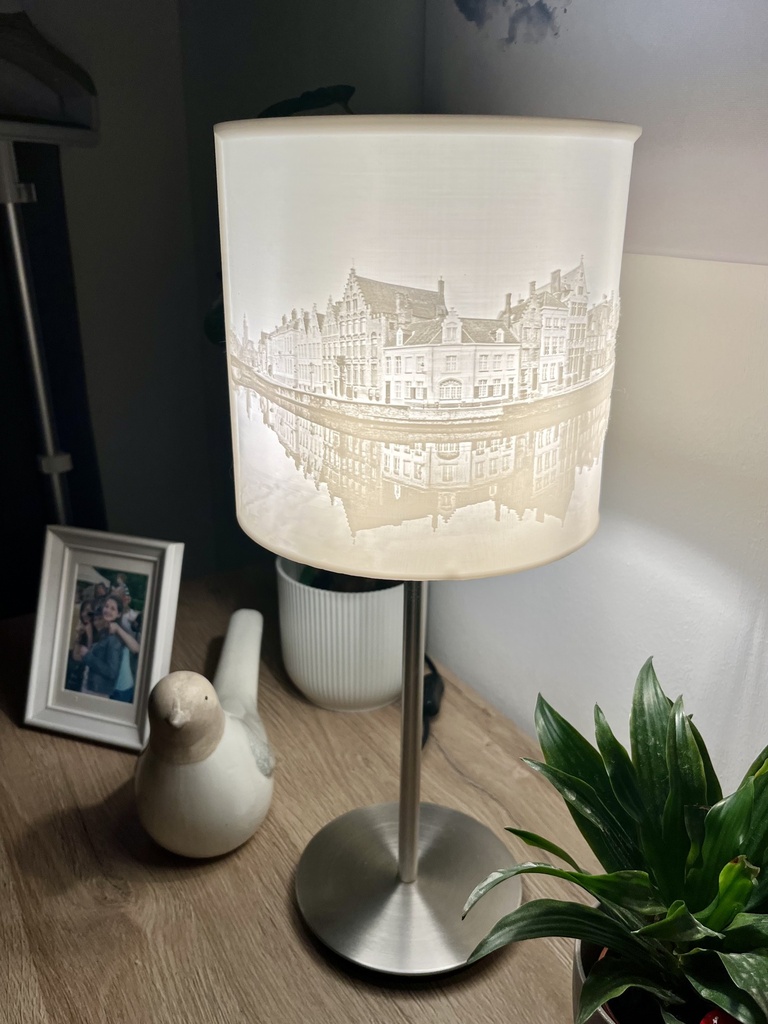 Cilinderlamp op Aluminium Voet (Warm wit) 